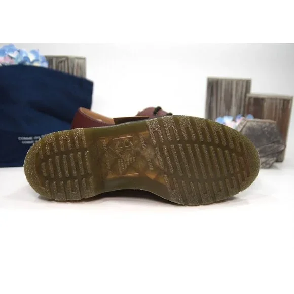 Dr. Martens Comme Des Garcons Cherry Lux Nappa Leather Oxford Shoes Size 9 NIB - Picture 4 of 9